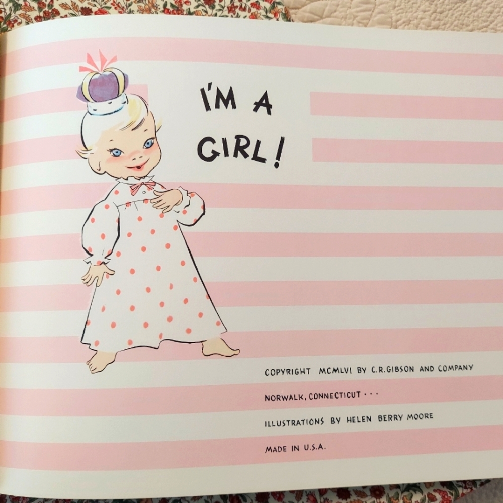 Vintage Girl's Baby Memory Book